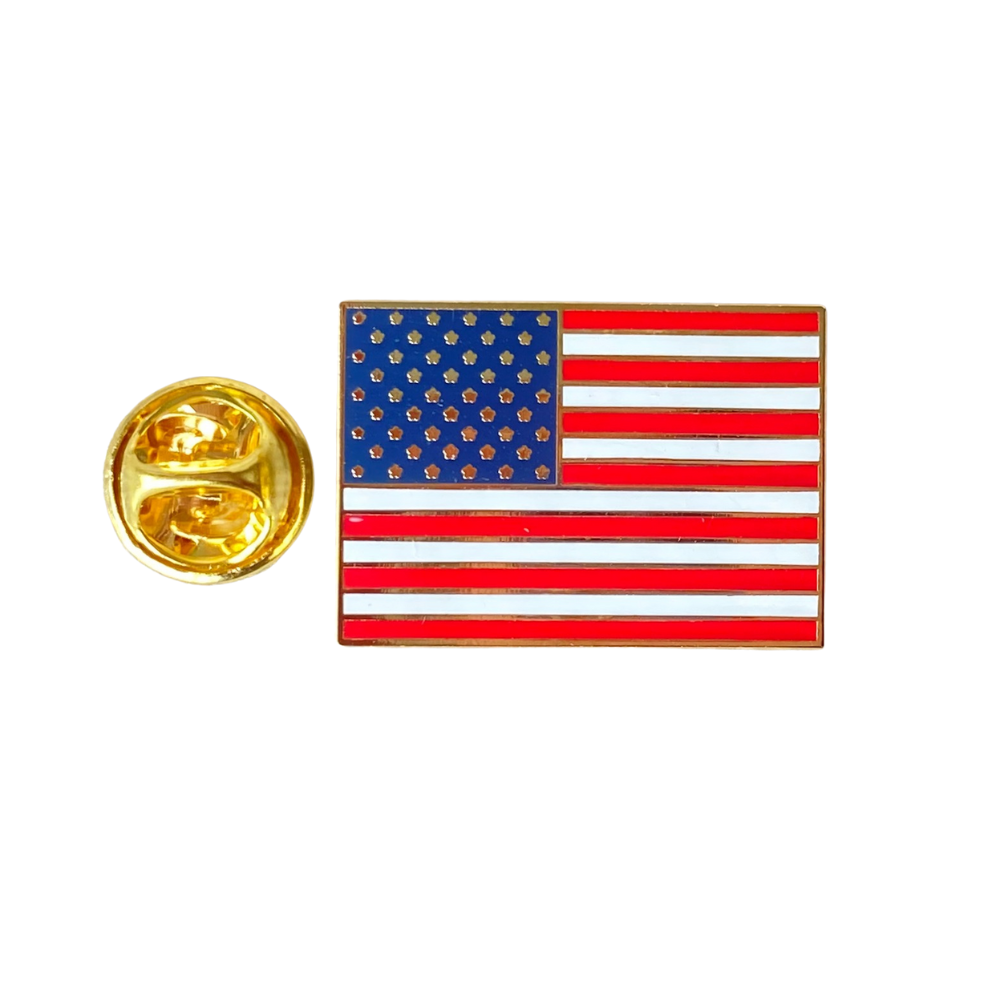 Made in the USA: Premium Gold American Flag Lapel Pin