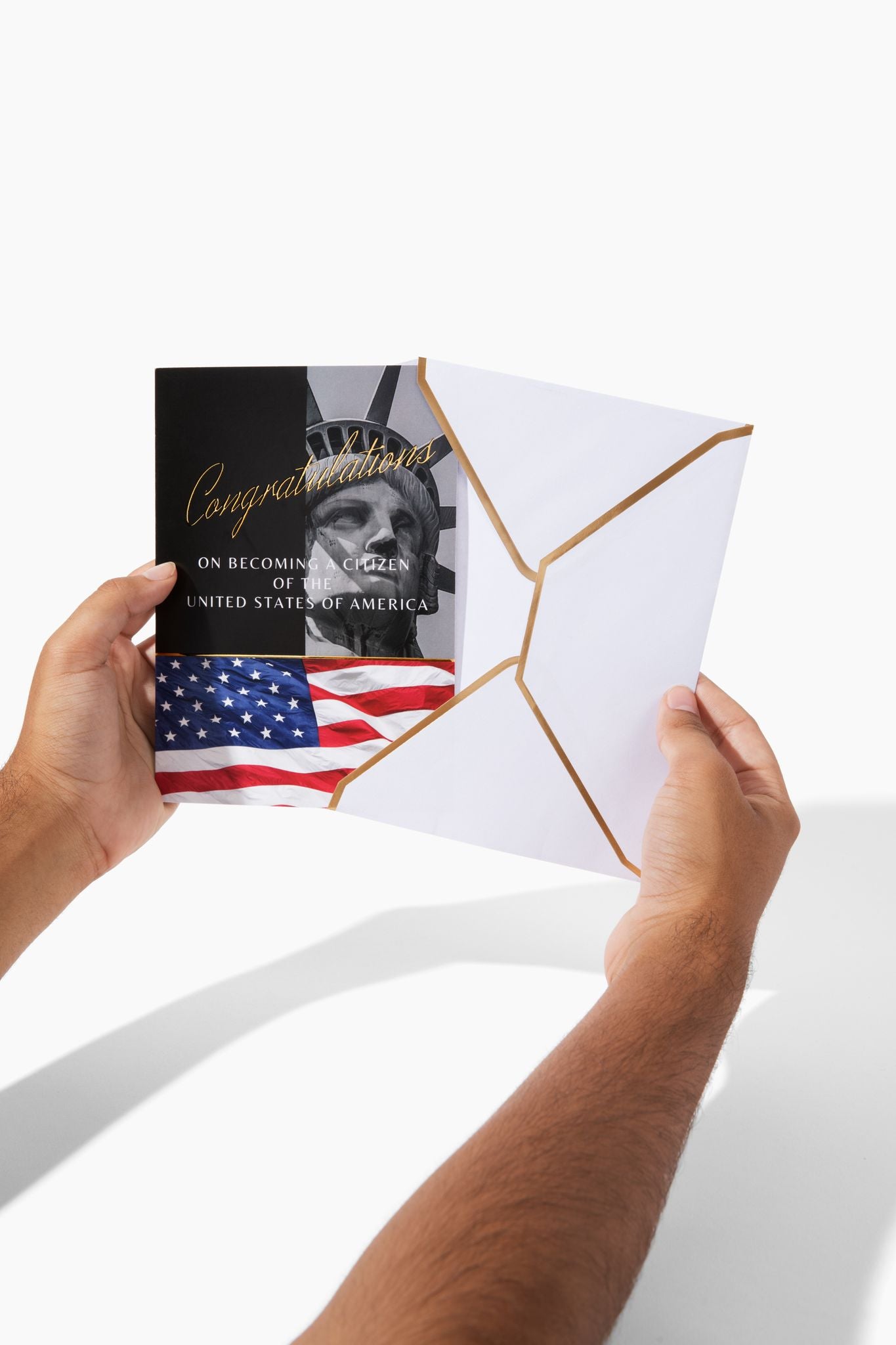 U.S. Citizenship Congratulations Greeting Card and Envelope Set